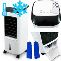 MS POINT Mobiler Standventilator R180 Ventilator Lüftkühler Lüfter Schwenkbar mit Wasser und Eispacks für zusätzliche Kühlung Luftbefeuchtung