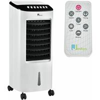 Juskys Mobiles Klimagerät mit Fernbedienung, Schwingfunktion & Timer – Klimaanlage 65 Watt 76cm – Luftkühler 3 Geschwindigkeiten – weiß - 