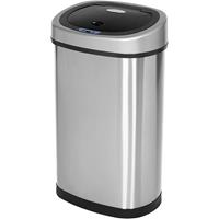 SONGMICS Sensor Mülleimer 50L Abfalleimer Automatik Abfallbehälter Müllbehälter für Küche Edelstahl LTB92NG - Silber