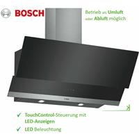 Bosch Dunstabzugshaube DWK095G60 - Edelstahl schwarz, Wandmontage, 90 cm