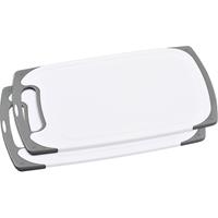 2x Kunststof Snijplanken Wit 24 X 40 Cm - Keukenbenodigdheden - Plastic Snijplank