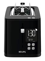 Krups Broodrooster met dubbele sleuf Smart'n Light KH6418, met geheugen voor bruiningsgraden en countdown-display  Zwart