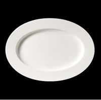 Dibbern Platte 34 cm oval Bone China Weiß