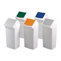 Durable Recyclingcontainer | 40 l H747xB320xD366mm | wit geel | met deksel | 1 stuk - 9000468632 9000468632