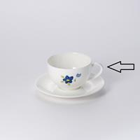 Dibbern Espressotasse 0,11l rund Impression Blume blau