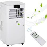 HOMCOM Mobile Klimaanlage Klimagerät 4 Modi Fernbedienung 24h Timer ABS Weiß - 