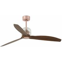 Faro Deco Fan - plafondventilator met afstandsbediening - slimme ventilator optie - Ã 128 cm - donkerbruin en koper