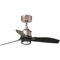 farobarcelona Faro just - led Kupfer, schwarzer Deckenventilator 81cm, 3000K