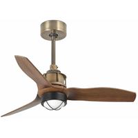 farobarcelona Faro just - led Altgold, Holz Deckenventilator 81cm, 3000K