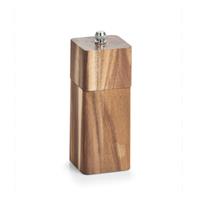 Zeller 1x Luxe peper/zout molens acacia hout 13 cm -