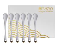 Tokyo Design Studio Weiß / Goldenes Löffel Set - Nippon Weiß - Set von 6 Stück