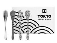 Tokyo Design Studio Nippon Black - Lepel set - 13 x 2cm - 4pcs