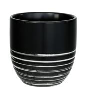 Geen Merk Schwarz / Weiße Teetasse - Black Maru - 8 x 8 cm 250 ml