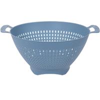 Blauwe Kunststof Vergiet/zeef 28 X 15 Cm - Keukenbenodigdheden - Kookgerei - Zeven - Vergieten Van Plastic