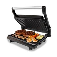 Tomado Tgc2001s - Kleine Contactgrill - Grilloppervlak Van 23 X 14,5 Cm -Zwart/rvs - 750 Watt