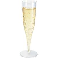 10x Champagne glazen Transparant