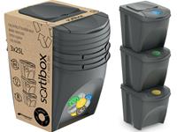 Recycling Papierkorb Sortibox Schwarz (3 X 25 L)