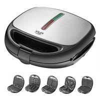 Adler 4-in-1-Sandwichmaker AD 3040, 5in1 Sandwichmaker / Toaster / Kontaktgrill / Waffelmaker