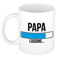 Bellatio Papa Loading Cadeau Mok / Beker Wit 300 Ml - Feest Mokken