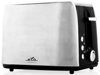 Eta Toaster ELA 106690000, 2 kurze Schlitze, für 2 Scheiben, 900 W, in Silber, 7 Bräunungsstufen