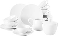 Seltmann Weiden Teeservice Life, (Set, 20 tlg., 6 x Life Teetasse 0,14 l weiß 6 x Life Kombi-Untertasse 13,5 cm weiß 6 x Life Brotteller 16,5 cm weiß 1 x Life Zuckerdose 0,26 l wei&s