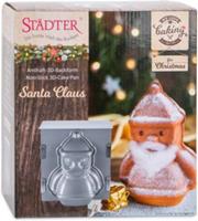 STÄDTER 3D-Backform WE-LOVE-BAKING Santa Claus, 19 x 21 x 12cm silber