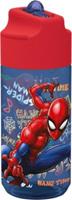 P:OS Tritan-Trinkflasche mit Trinkhalm Spider-Man, 460 ml blau/rot Gr. 440