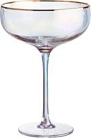 Butlers SMERALDA Champagnerschale mit Goldrand 400ml Sektgläser transparent