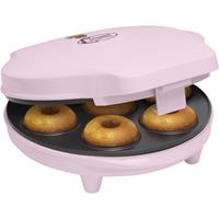 bestron Wafelijzer Donutmaker ADM218SDP in retrodesign, sweet dreams, antiaanbaklaag, roze