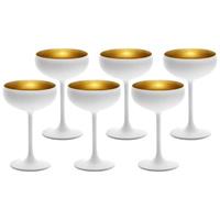 Yomonda ELEMENTS Champagnerschale Weiß-Gold 6er Set Sektgläser weiß/gold