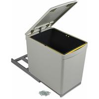 Emuca Recyclingbak Voor Bodembevestiging En Handmatig Uitschuifbaar In Keukenblok 1 X16 Liter