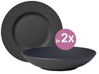 Villeroy & Boch Manufacture Manufacture Rock Tafelset 4tlg (schwarz)