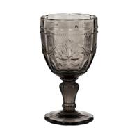 Butlers VICTORIAN Trinkglas mit Stiel 230 ml Weißweingläser grau