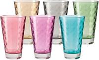 Leonardo Glas »Optic«, Glas, Colori Qualität, 300 ml, 6-teilig