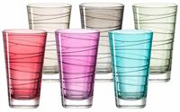 Leonardo Glas »Colori«, Glas, veredelte mit lichtechter Hydroglasur, 280 ml, 6-teilig