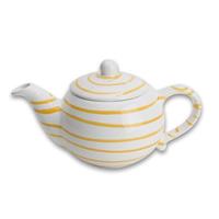 Gmundner Keramik Gelbgeflammt Teekanne glatt 0,5 L / h: 12 cm