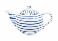 Gmundner Keramik Blaugeflammt Teekanne glatt 1,5 L / h: 16,5 cm