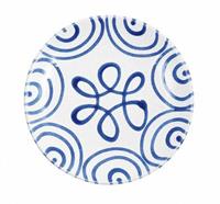 Gmundner Keramik Blaugeflammt Dessertteller / Frühstücksteller Cup d: 20 cm / h: 2,6 cm