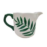 Neuetischkultur Krug 0,9 Liter Keramik gemustert grün/weiß