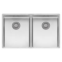 REGINOX Küchenspüle R28223 New York, quadratisch, 74/18 cm, New York Serie mit Seidenglanz