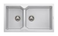 REGINOX Küchenspüle R33722 Breda 20 Pure White, Rechteckig, 86/22 cm, Regi-Granite, mit antibakterieller Beschichtung