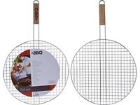 BBQ Collection BBQ/barbecue rooster grill - rond etaal/hout - Dia 40 cm - barbecueroosters