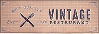 Arte Regal Afdruipmat Vintage Restaurant 40 X 120 Cm Beige