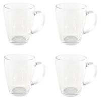 Bellatio 4x Stuks Theeglazen/koffieglazen Bolvormig 350 Ml - Koffie- En Theeglazen