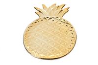Cosy@home GOLD PINEAPPLE PLATE CERAMIC 11,6X21CM