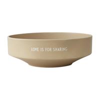 designletters Design Letters - Favourite bowl "Love is for sharing" - Beige