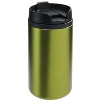Koffie drinkbeker/thermosbeker/warmhoud beker metallic groen van 290 ml -
