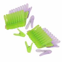 Forte Plastics 160x grote stevige wasknijpers in verschillende kleuren 8.5 cm -