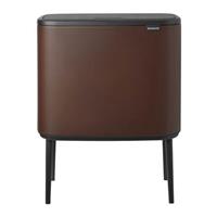 Brabantia Mülleimer Bo Touch Bin 11 + 23 L, Mineral Cosy Brown