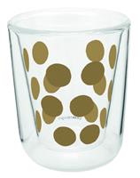 Zak Designs espressoglas Dot Dot dubbelwandig 75 ml glas goud